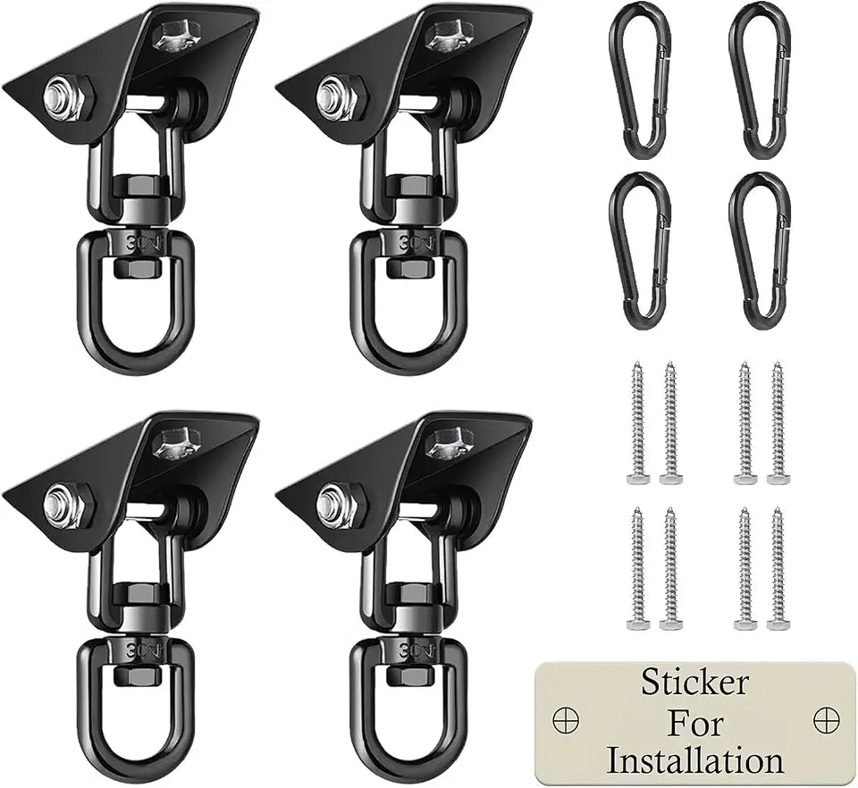 Heavy-Duty 360° Swivel Stainless Steel Swing Hangers (2-Pack) Main image