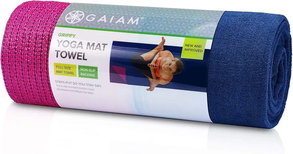 Gaiam Grippy Non-Slip Microfiber Yoga Mat Towel Main image