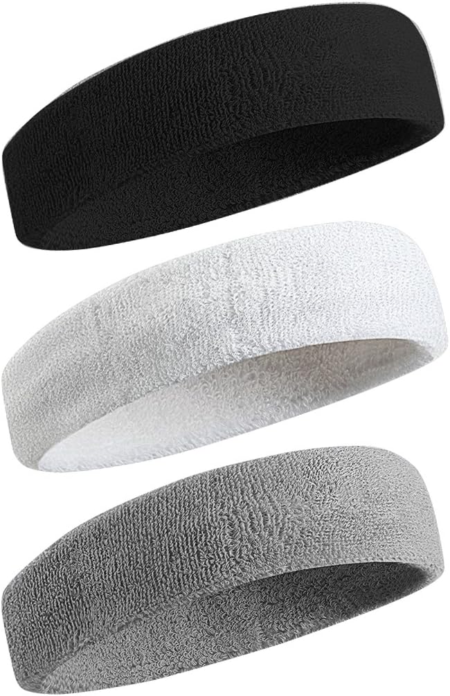 Sweatbands Sports Headband for Men - Moisture Wicking Athletic Cotton Terry Cloth Sweatband Main image