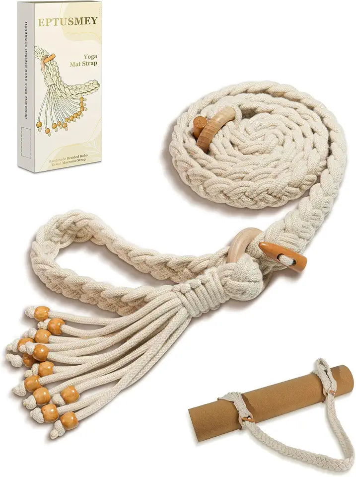 Handmade Braided Boho Macrame Yoga Mat Strap Main image