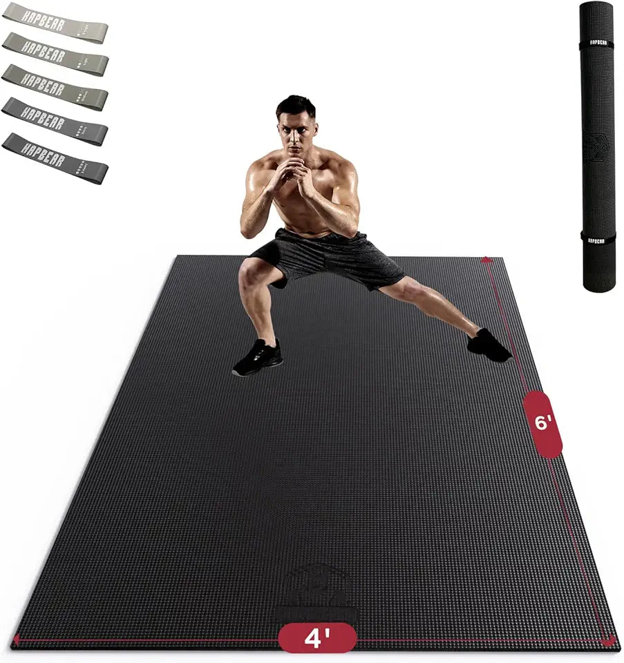HAPBEAR High-Density Extra Large Exercise Floor Mat (8mm) Main image
