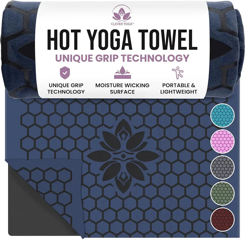 Clever Yoga Non-Slip Hot Yoga Mat Towel with Silicone Grip Main image