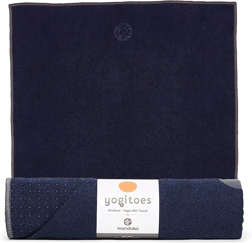 Manduka Yogitoes Non-Slip Yoga Towel (Midnight, 79" x 24")