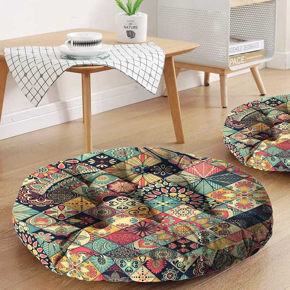 Mandala Velvet Floor Meditation Cushion (22" x 22") Main image